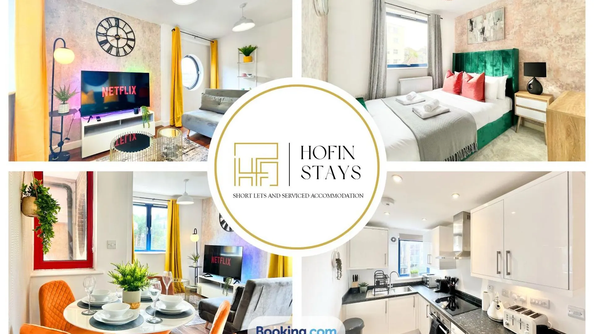 Weekly Or Monthly Stay - Relocation & Business - 4 Guests - By Hofin Stays Short Lets & Serviced Accommodation London